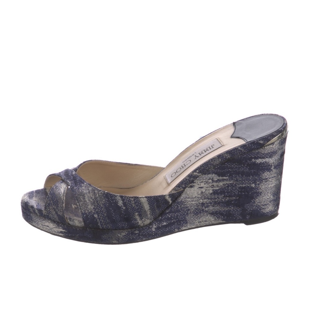 Jimmy Choo Blue Wedge Sandals and Mules - Bundle for both - Picture 2 of 12